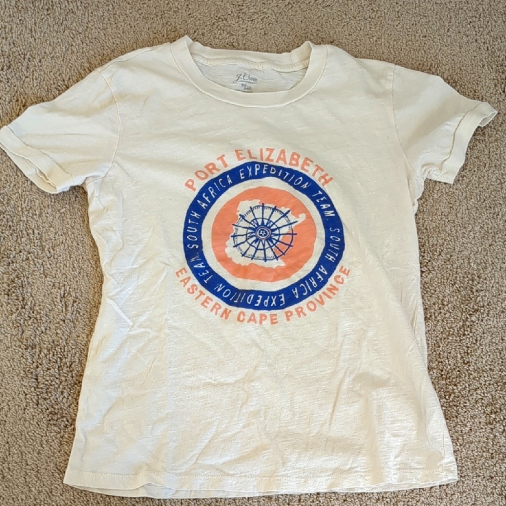 JCrew Cream South Africa Graphic T-Shirt  XS